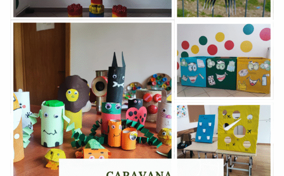 Caravana Reciclării Creative face o oprire la școala noastră, aducând cu ea o explozie plină de culoare.